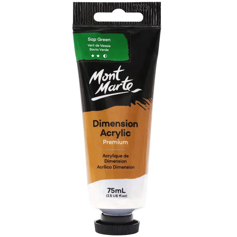 Mont Marte Dimension Acrylic Paint 75ml Tube - Sap Green PMDA0029