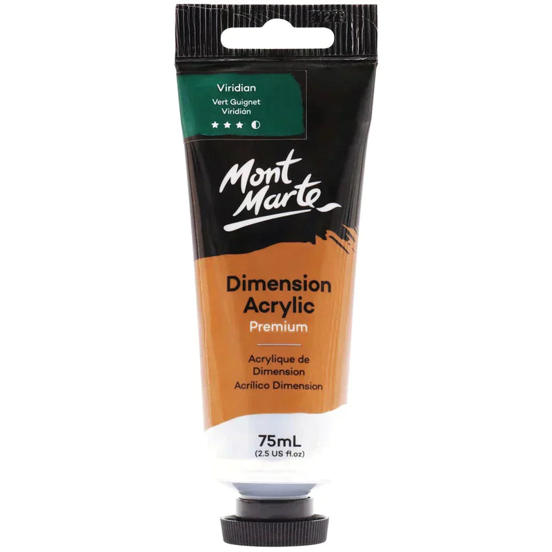 Mont Marte Dimension Acrylic Paint 75ml Tube - Viridian PMDA0025