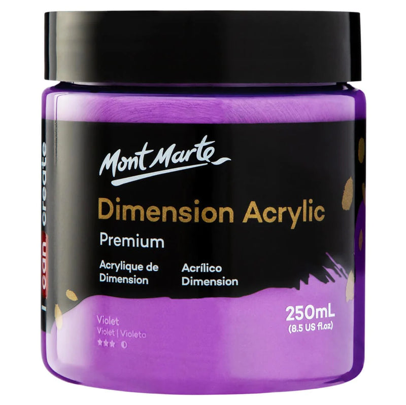 Mont Marte Dimension Acrylic Paint 250ml Pot - Violet PMDA2517