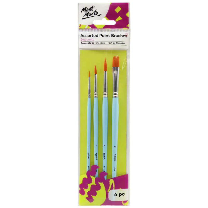 Mont Marte Discovery Paint Brush Set BMHS0040 - 4pc