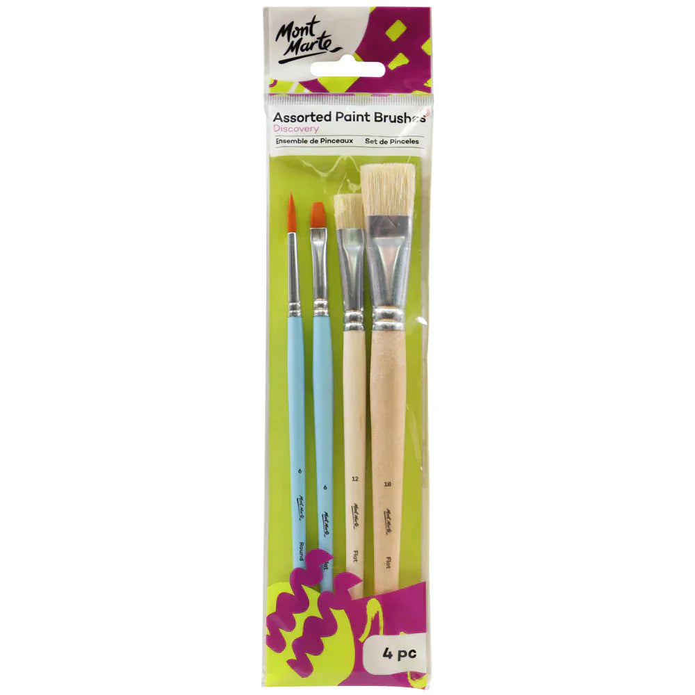 Mont Marte Discovery Paint Brush Set BMHS0043 - 4pc