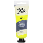 Mont Marte Fluoro Acrylic Paint 50ml - Yellow PMFL5001