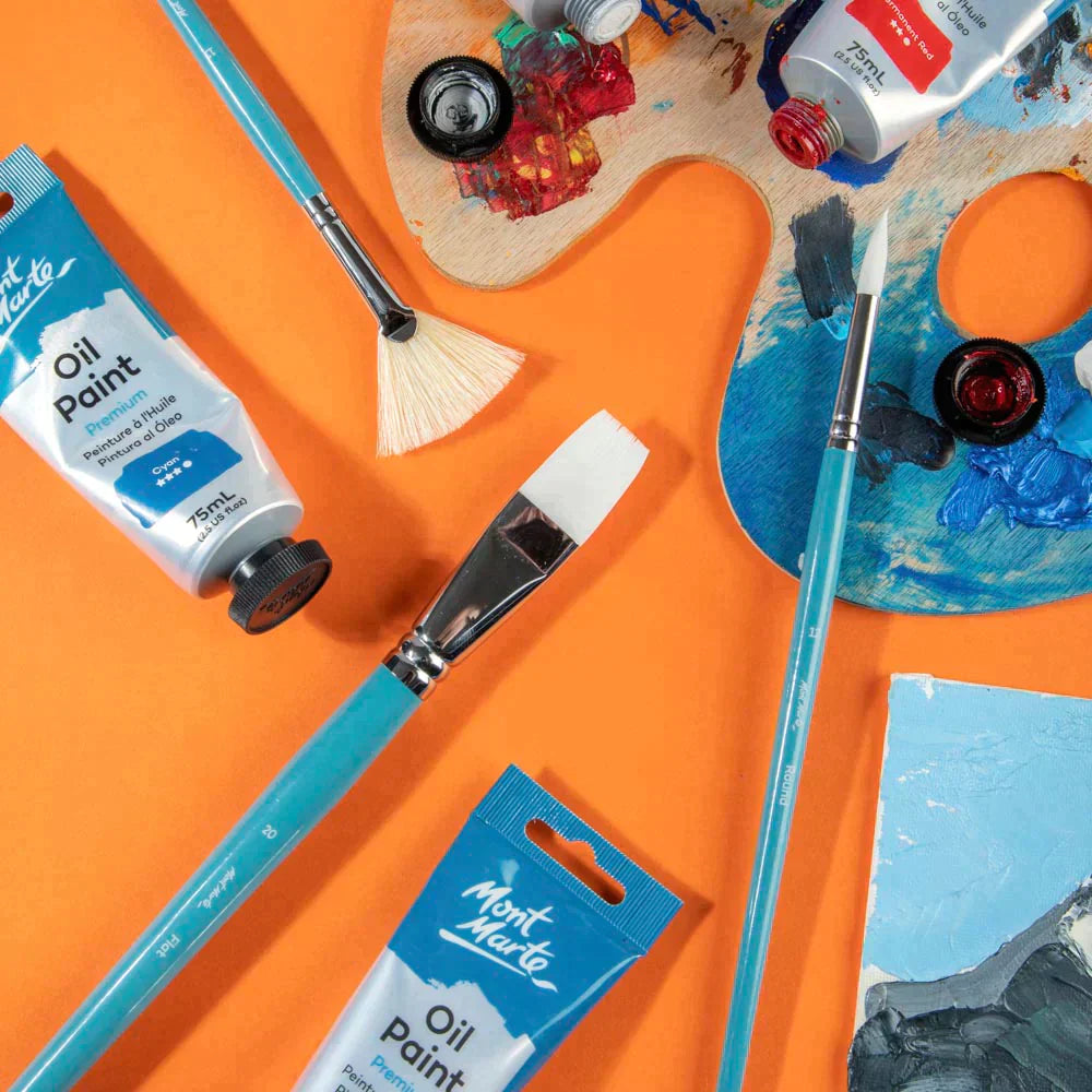 Mont Marte Gallery Series Paint Brush Set - Oil 3pc
