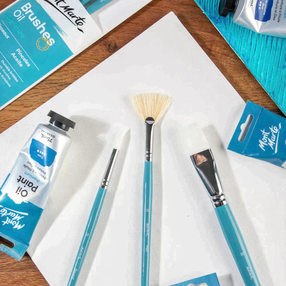 Mont Marte Gallery Series Paint Brush Set - Oil 3pc