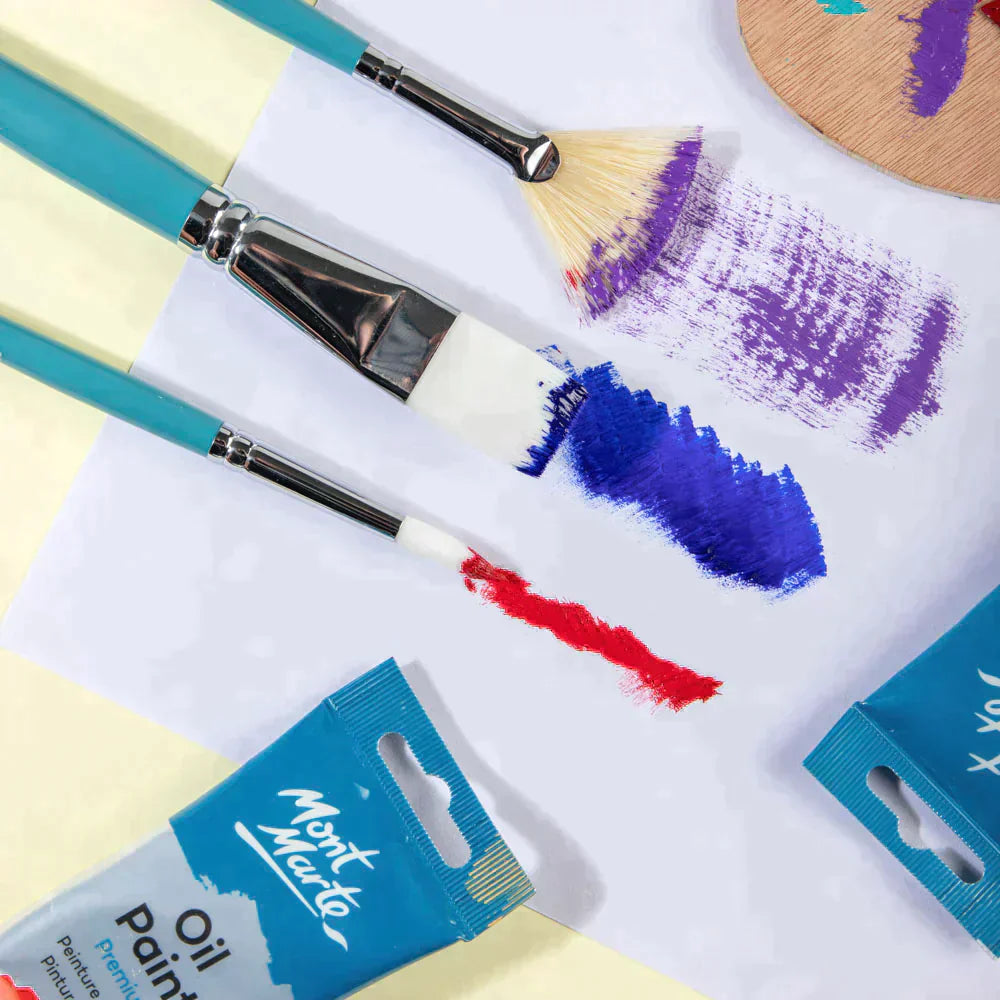 Mont Marte Gallery Series Paint Brush Set - Oil 3pc