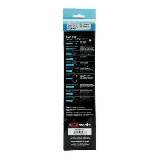 Mont Marte Gallery Series Paint Brush Set - Oil 5pc - BMHS0025