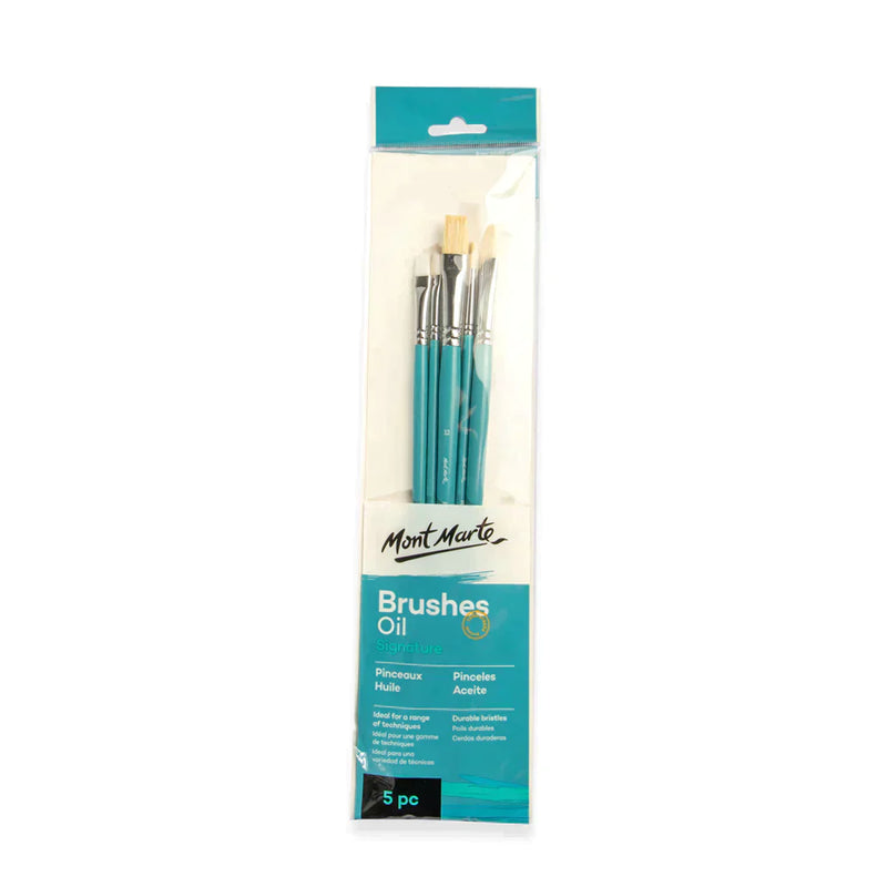 Mont Marte Gallery Series Paint Brush Set - Oil 5pc