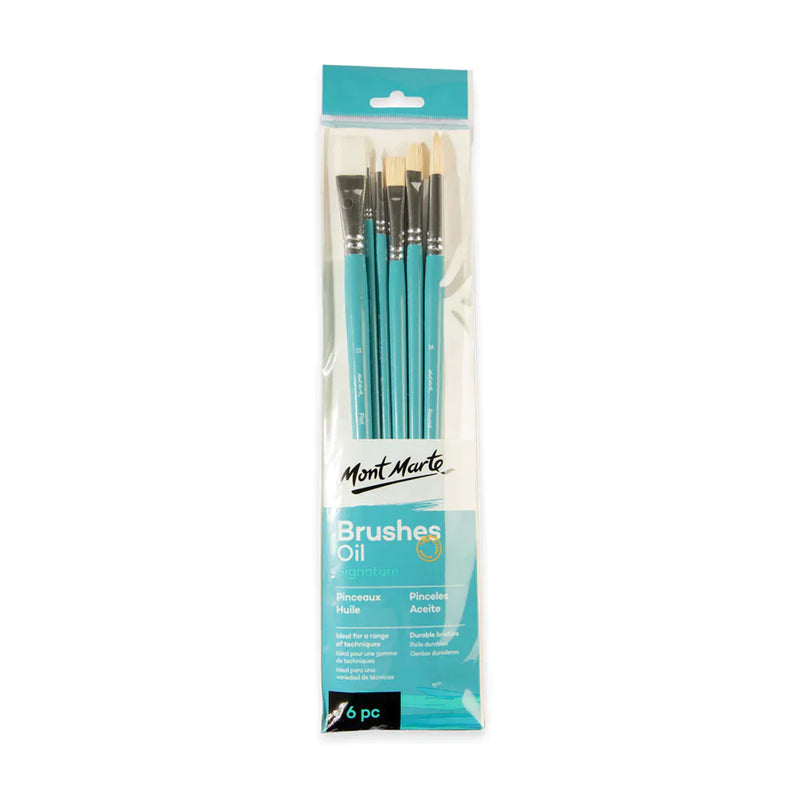 Mont Marte Gallery Series Paint Brush Set - Oil 6pc - BMHS0021