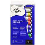 Mont Marte Intro Paint Set - Satin Acrylic Paint 8pc x 18ml - PMSA8181