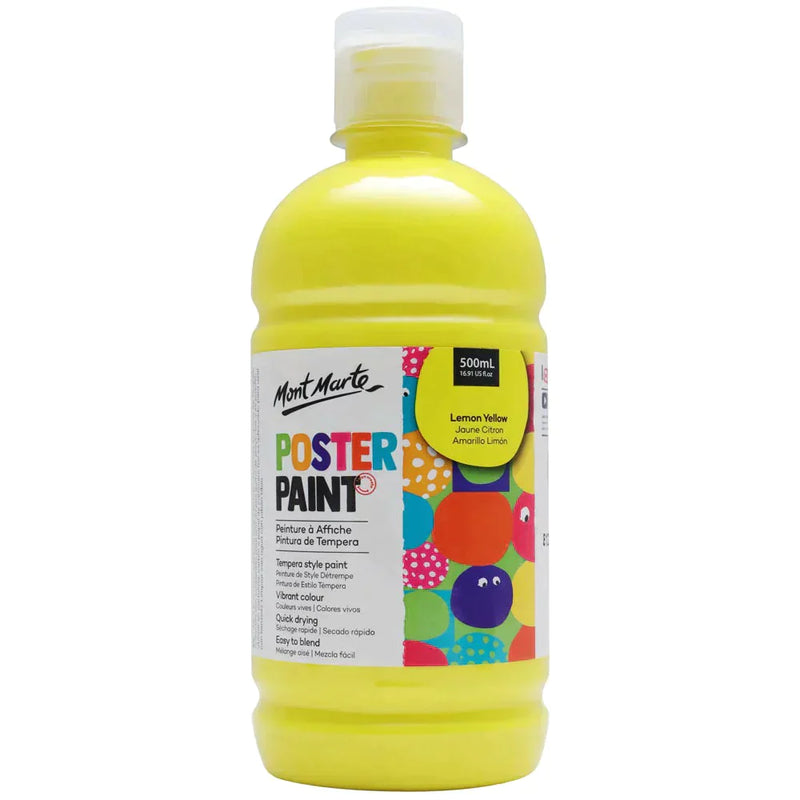 Mont Marte Kids - Poster Paint 500ml MPST0002- Lemon Yellow