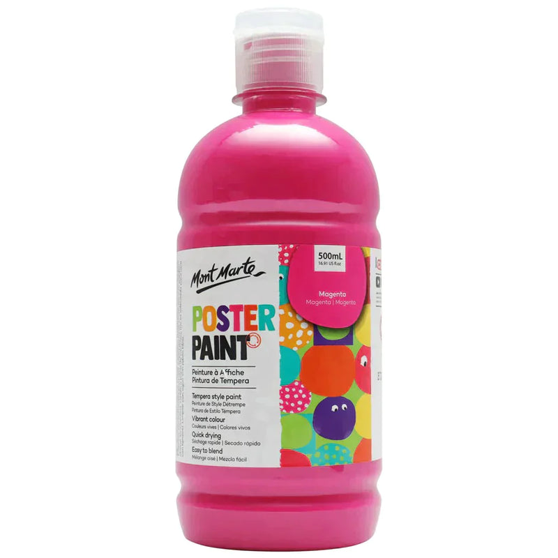 Mont Marte Kids - Poster Paint 500ml MPST0008- Magenta