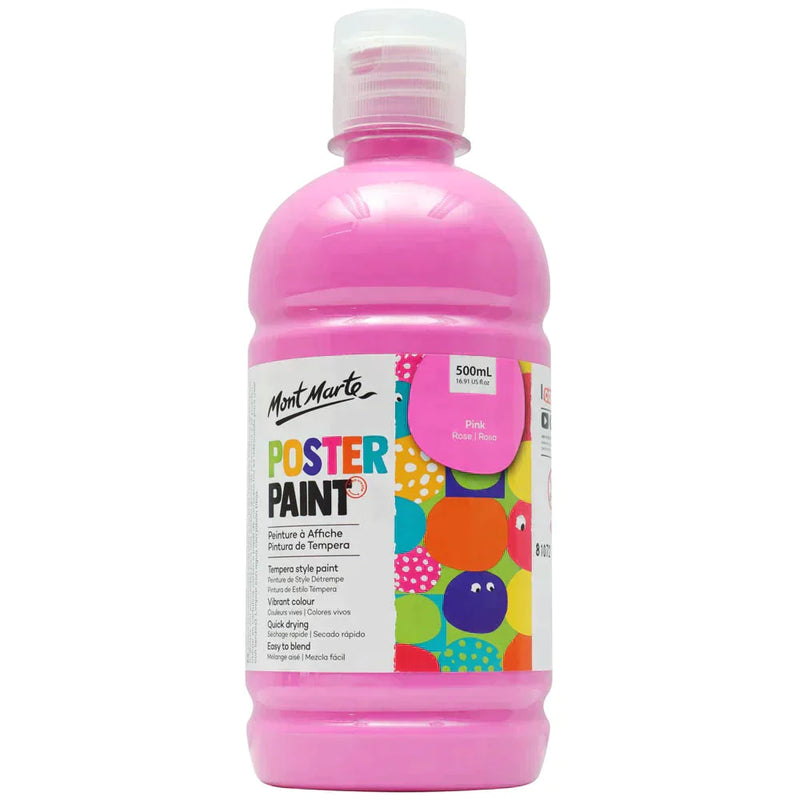 Mont Marte Kids - Poster Paint 500ml MPST0021- Pink