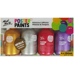 Mont Marte Kids - Poster Paint Set 4pc MPST4003- Metallic