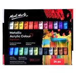 Mont Marte Signature Paint Set - Metallic Acrylic Paint 24pc x 36ml PMMT2436