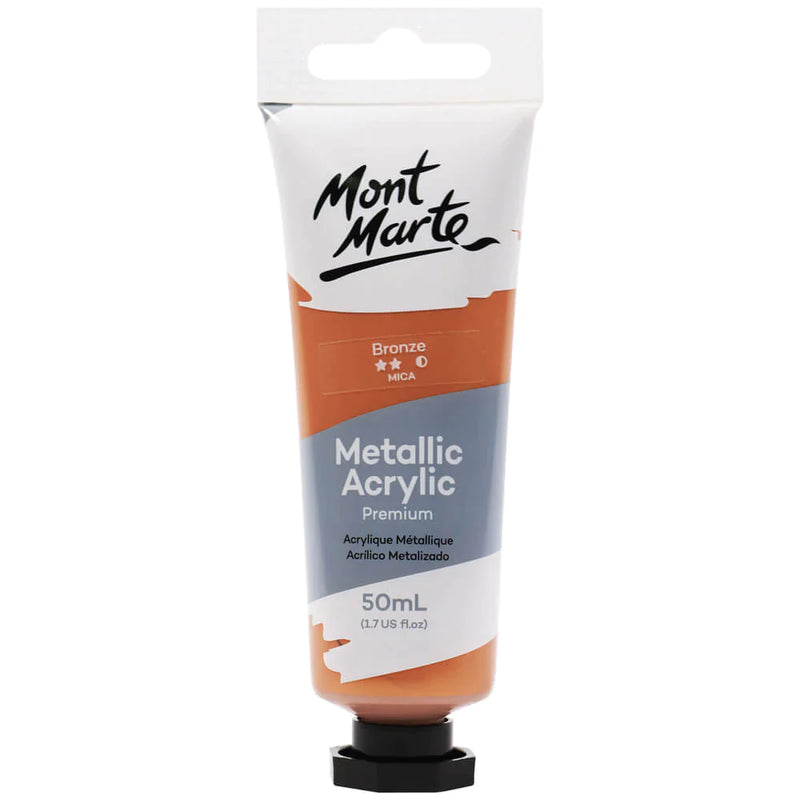 Mont Marte Metallic Acrylic Paint 50ml - Bronze - PMMT5009