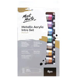 Mont Marte Metallic Acrylic Paint Intro Set 8pc x 18ml - PMMT8181