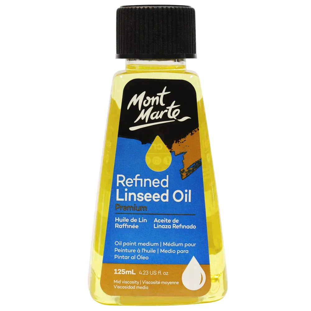 Mont Marte Oil Medium - Refined Linseed Oil 125ml - MOMD1206