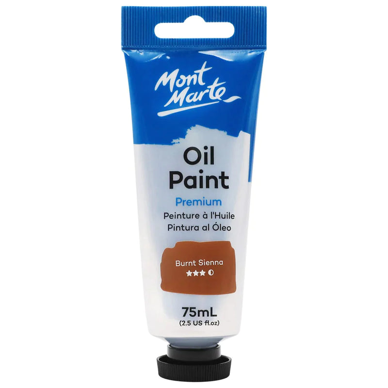 Mont Marte Oil Paint 75ml Tube - Burnt Sienna MPO7537