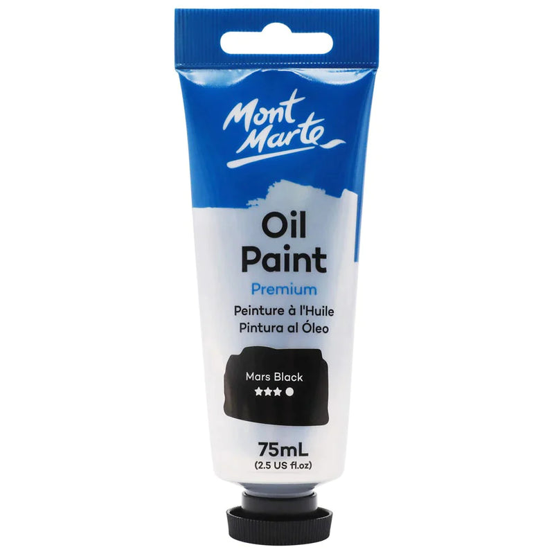 Mont Marte Oil Paint 75ml Tube - Mars Black MPO7542