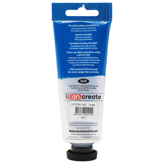 Mont Marte Oil Paint 75ml Tube - Permanent Green MPO7531