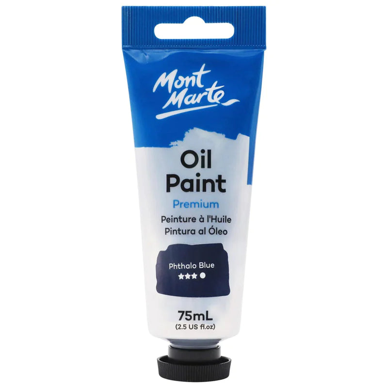 Mont Marte Oil Paint 75ml Tube - Phthalo Blue MPO7520