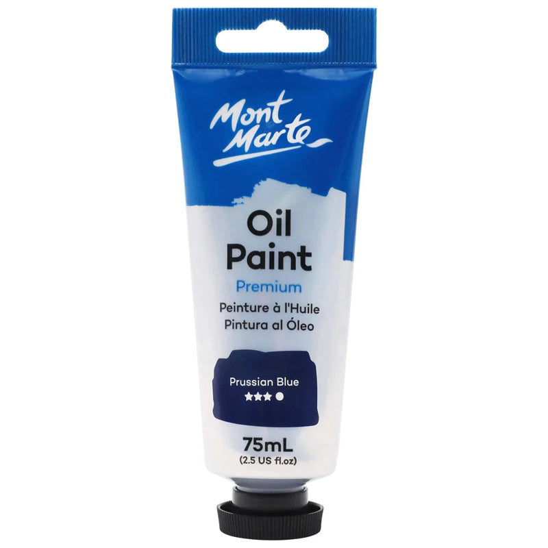 Mont Marte Oil Paint 75ml Tube - Prussian Blue MPO7519