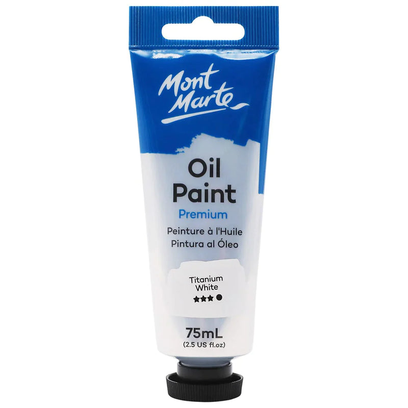 Mont Marte Oil Paint 75ml Tube - Titanium White MPO7501