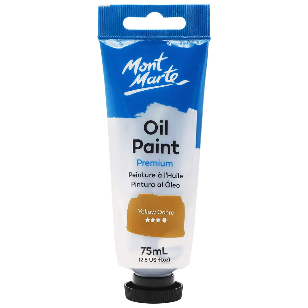 Mont Marte Oil Paint 75ml Tube - Yellow Ochre MPO7535