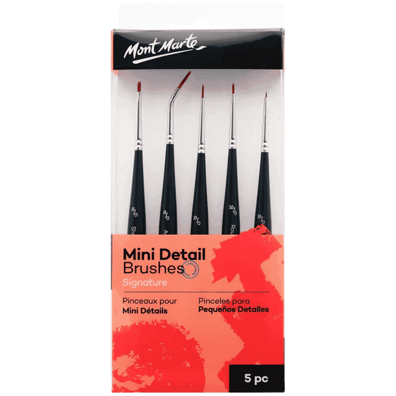 Mont Marte Paint Brush Set BMHS0033- Mini Detail 5pc