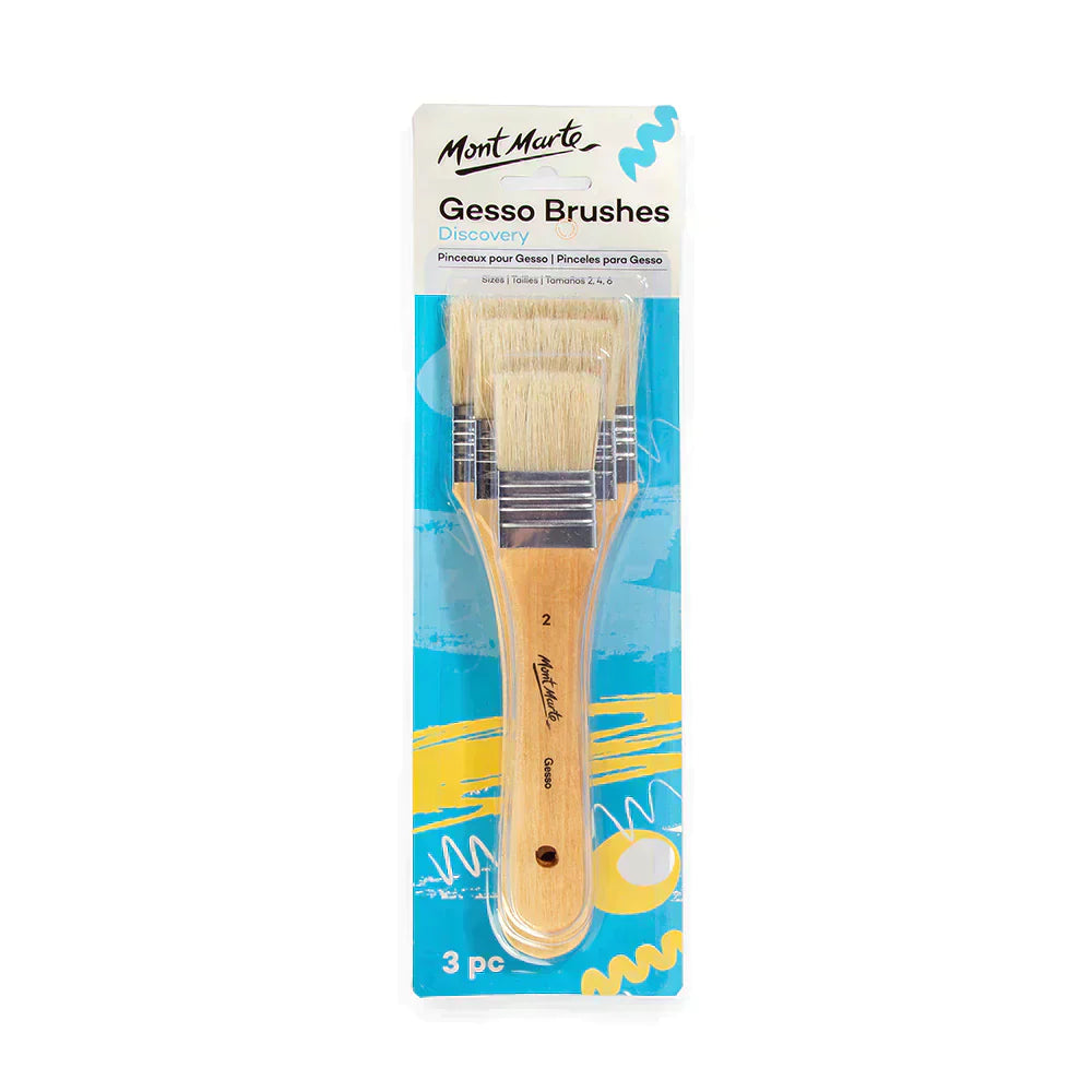 Mont Marte Paint Brush Set MPB0003- Gesso Brush 3pc