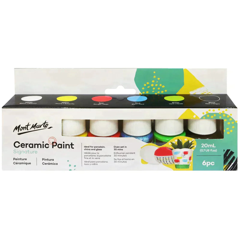 Mont Marte Paint Set - Ceramic Paint 6pc x 20ml - PMHS0023