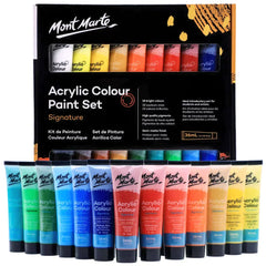 Mont Marte Paint Set - Signature Acrylic Paint Set 18pc x 36ml - MSCH1836