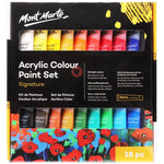 Mont Marte Paint Set - Signature Acrylic Paint Set 18pc x 36ml - MSCH1836