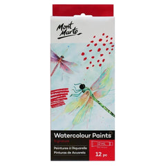 Mont Marte Paint Set - Watercolour Paint 12pc x 12ml - PMHS0027