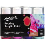 Mont Marte Pouring Acrylic Paint Set Premium 4pc x 60ml (2 US fl.oz) - Aurora PMPP4207