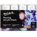 Mont Marte Pouring Acrylic Paint Set Premium 4pc x 60ml (2 US fl.oz) - Ethereal PMPP4202