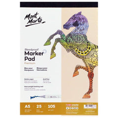 Mont Marte Premium Bleedproof Marker Pad A5 105gsm 25 Sheet - MGRD0208