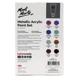 Mont Marte Premium Paint Set - Metallic Acrylic Paint 8pc x 36ml - PMMT8361