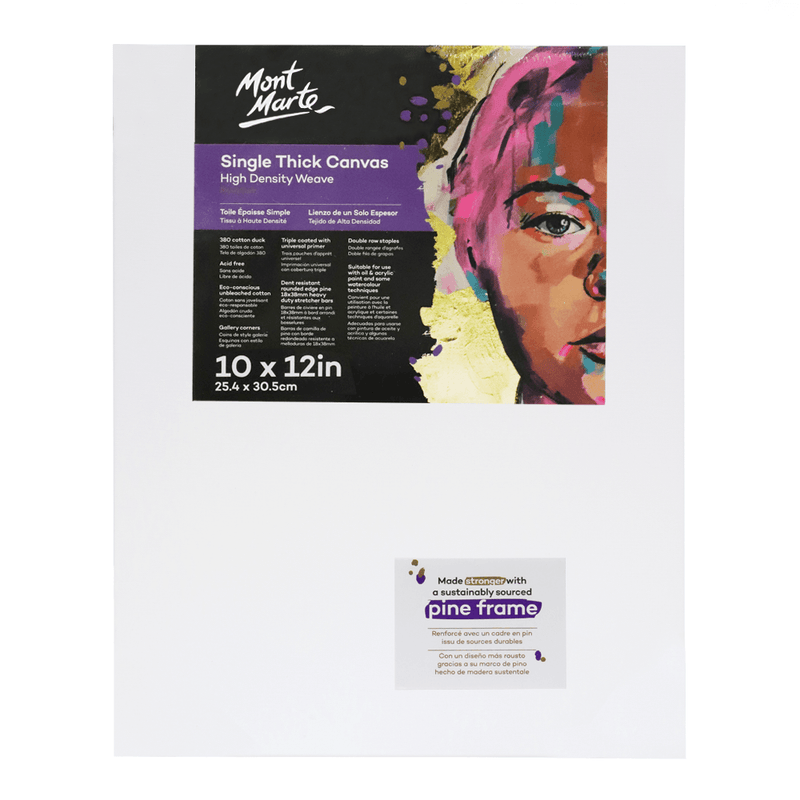 Mont Marte Premium Series Canvas Single Thick 10" x 12" - 25.4 x 30.5cm - 25125102