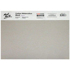 Mont Marte Premium Watercolour Block 100% Cotton A4 300gsm 12 Sheet - MSB0131