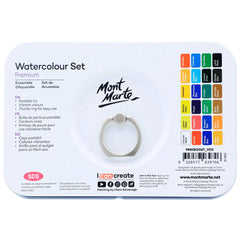 Mont Marte Premium Watercolour Paint Set - Tin 27pc - PMHS0067