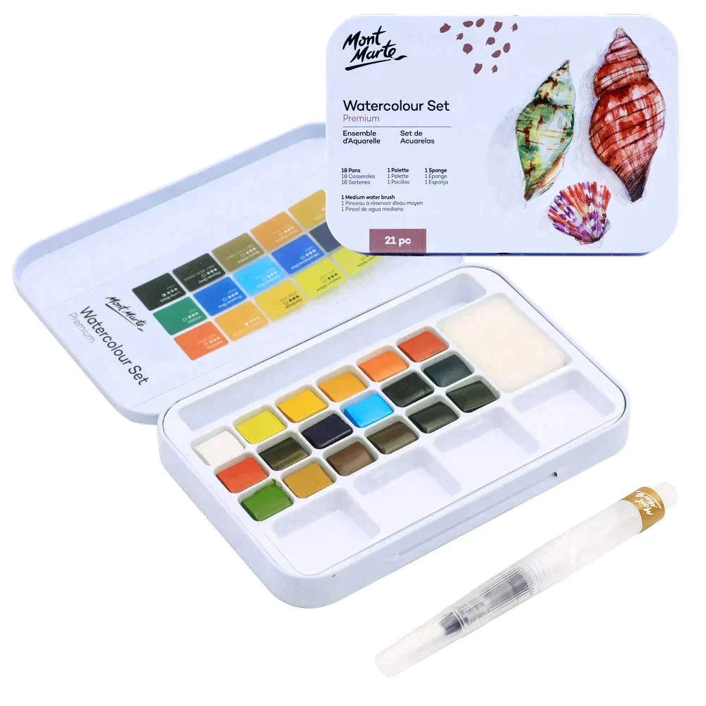 Mont Marte Premium Watercolour Set 21pc - PMHS0066