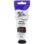 Mont Marte Satin Acrylic Paint 75ml Tube - Burnt Umber - PMSA7527