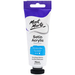 Mont Marte Satin Acrylic Paint 75ml Tube - Cerulean Blue - PMSA7517