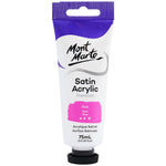 Mont Marte Satin Acrylic Paint 75ml Tube - Pink - PMSA7512