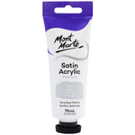 Mont Marte Satin Acrylic Paint 75ml Tube - Silver - PMSA7532