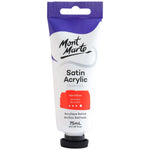 Mont Marte Satin Acrylic Paint 75ml Tube - Vermillion - PMSA7507