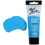 Mont Marte Signature Acrylic Paint 75ml Tube - Cerulean Blue - MSCH7517