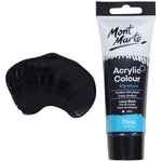 Mont Marte Signature Acrylic Paint 75ml Tube - Lamp Black - MSCH7532