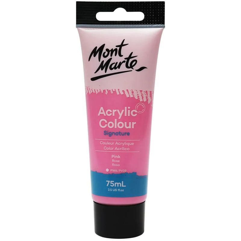 Mont Marte Signature Acrylic Paint 75ml Tube - Pink - MSCH7508